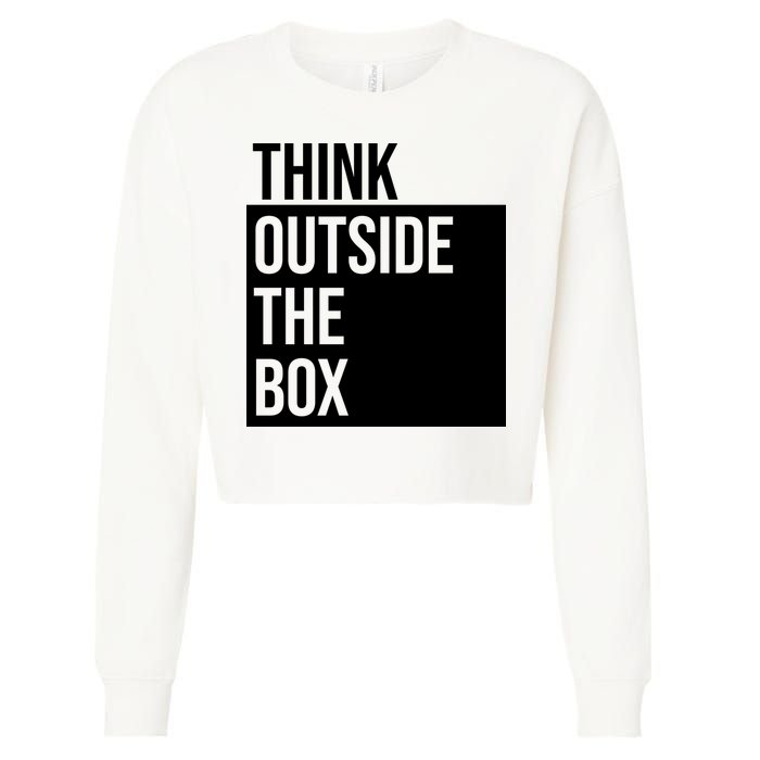 Think Outside The Box Cropped Pullover Crew