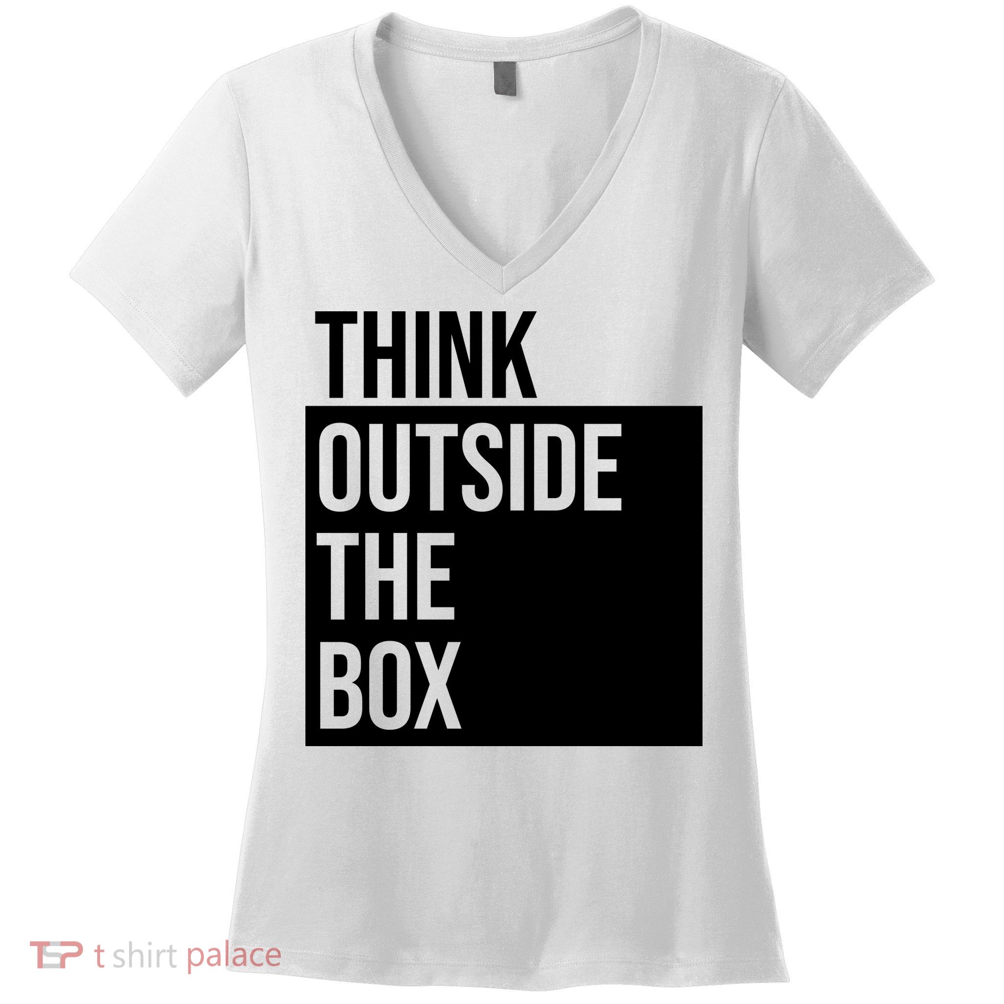 Think Outside The Box Women's V-Neck T-Shirt