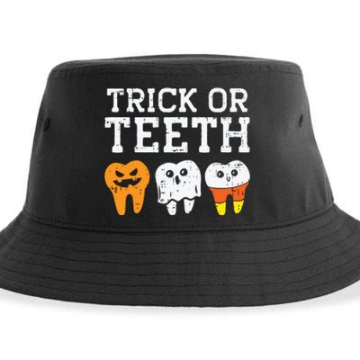 Trick Or Teeth Funny Dental Halloween Treat Dentist Gift Sustainable Bucket Hat