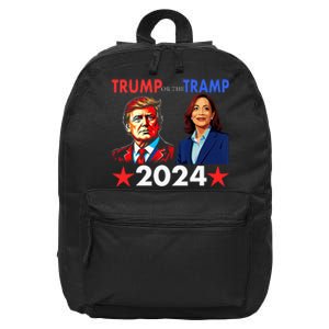 Trump Or The Tramp 2024 Vote For Trump Trump Vance 2024 16 in Basic Backpack