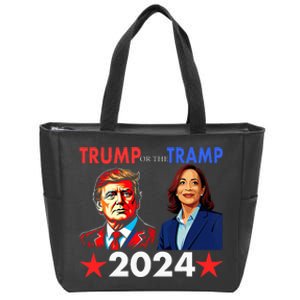 Trump Or The Tramp 2024 Vote For Trump Trump Vance 2024 Zip Tote Bag