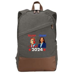 Trump Or The Tramp 2024 Vote For Trump Trump Vance 2024 Cotton Canvas Backpack