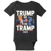 Trump Or The Tramp 2024 Vote For Trump Trump Vance 2024 Baby Bodysuit