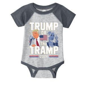 Trump Or The Tramp 2024 Vote For Trump Trump Vance 2024 Infant Baby Jersey Bodysuit