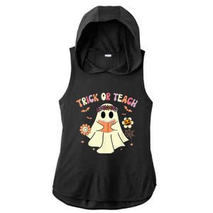 Trick Or Teach Funny Teacher Halloween Shirts Wo Costume Ladies PosiCharge Tri-Blend Wicking Draft Hoodie Tank