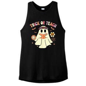 Trick Or Teach Funny Teacher Halloween Shirts Wo Costume Ladies PosiCharge Tri-Blend Wicking Tank