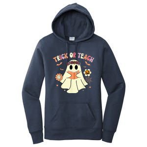 Trick Or Teach Funny Teacher Halloween Shirts Wo Costume Women's Pullover Hoodie