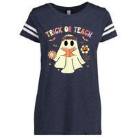 Trick Or Teach Funny Teacher Halloween Shirts Wo Costume Enza Ladies Jersey Football T-Shirt