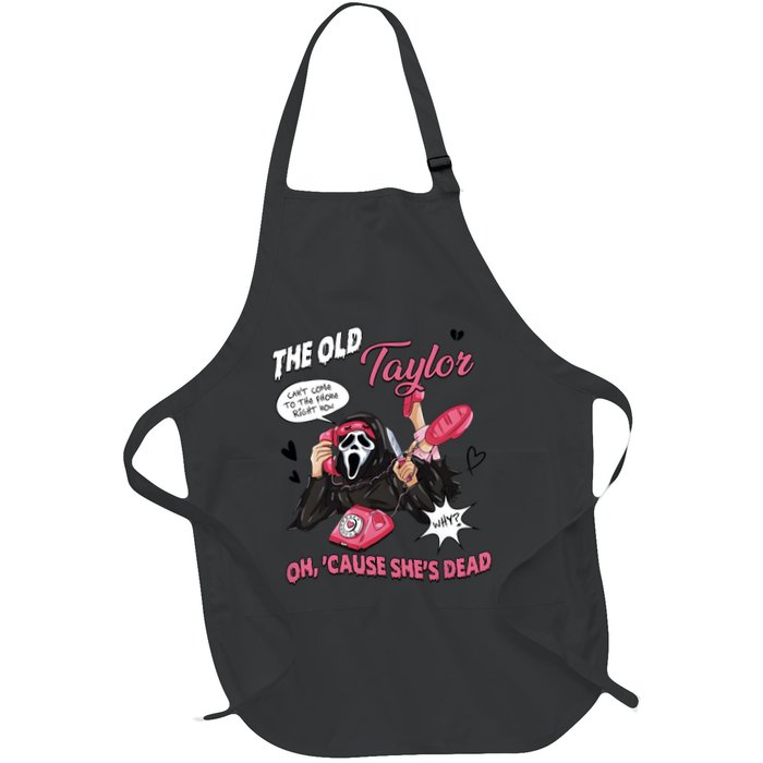 The Old TS Cant Come To The Phone Right Now Funny Halloween Ghostface Apron