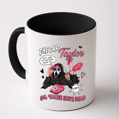 The Old TS Cant Come To The Phone Right Now Funny Halloween Ghostface Mug