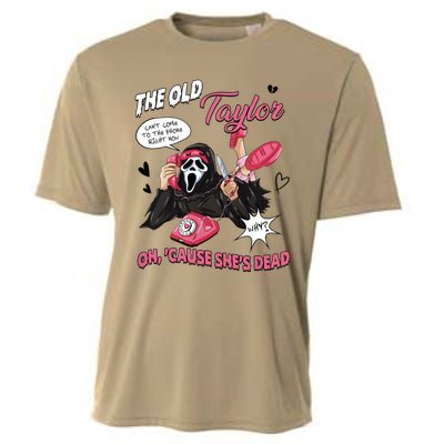 The Old TS Cant Come To The Phone Right Now Funny Halloween Ghostface Cooling Performance Crew T-Shirt