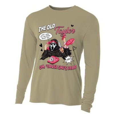 The Old TS Cant Come To The Phone Right Now Funny Halloween Ghostface Cooling Performance Long Sleeve Crew