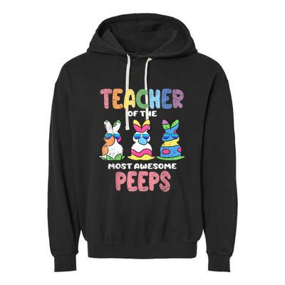 Teacher Of The Most Awesome Easter Bunny Spring Garment-Dyed Fleece Hoodie