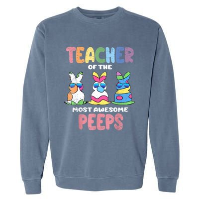 Teacher Of The Most Awesome Easter Bunny Spring Garment-Dyed Sweatshirt