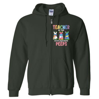 Teacher Of The Most Awesome Easter Bunny Spring Full Zip Hoodie