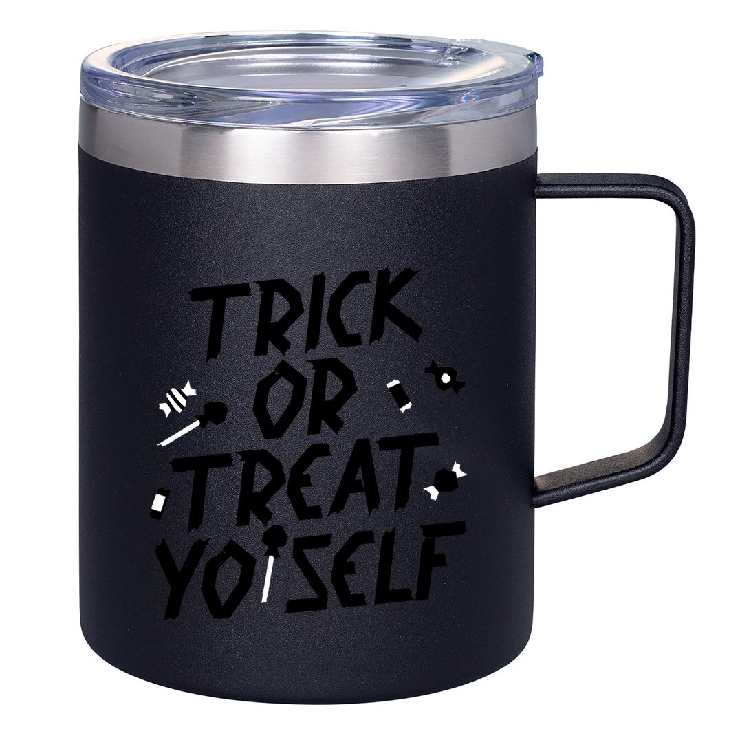 TRICK OR TREAT YO' SELF 12oz Stainless Steel Coffee Mug
