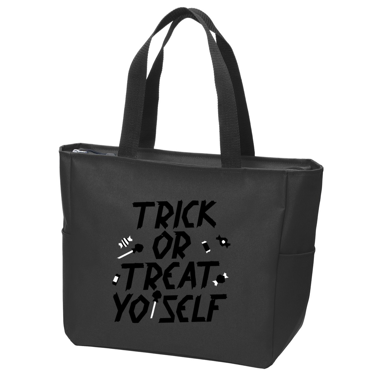 TRICK OR TREAT YO' SELF Zip Tote Bag