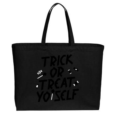 TRICK OR TREAT YO' SELF Cotton Canvas Jumbo Tote