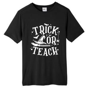 Trick Or Teach Funny Teacher Halloween Costume Gifts Tall Fusion ChromaSoft Performance T-Shirt