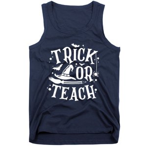 Trick Or Teach Funny Teacher Halloween Costume Gifts Tank Top