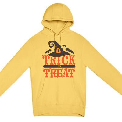 Trick Or Treat Halloween Witch Premium Pullover Hoodie