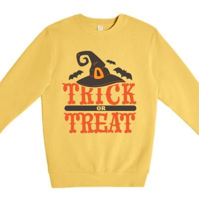 Trick Or Treat Halloween Witch Premium Crewneck Sweatshirt