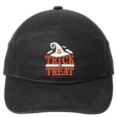 Trick Or Treat Halloween Witch 7-Panel Snapback Hat