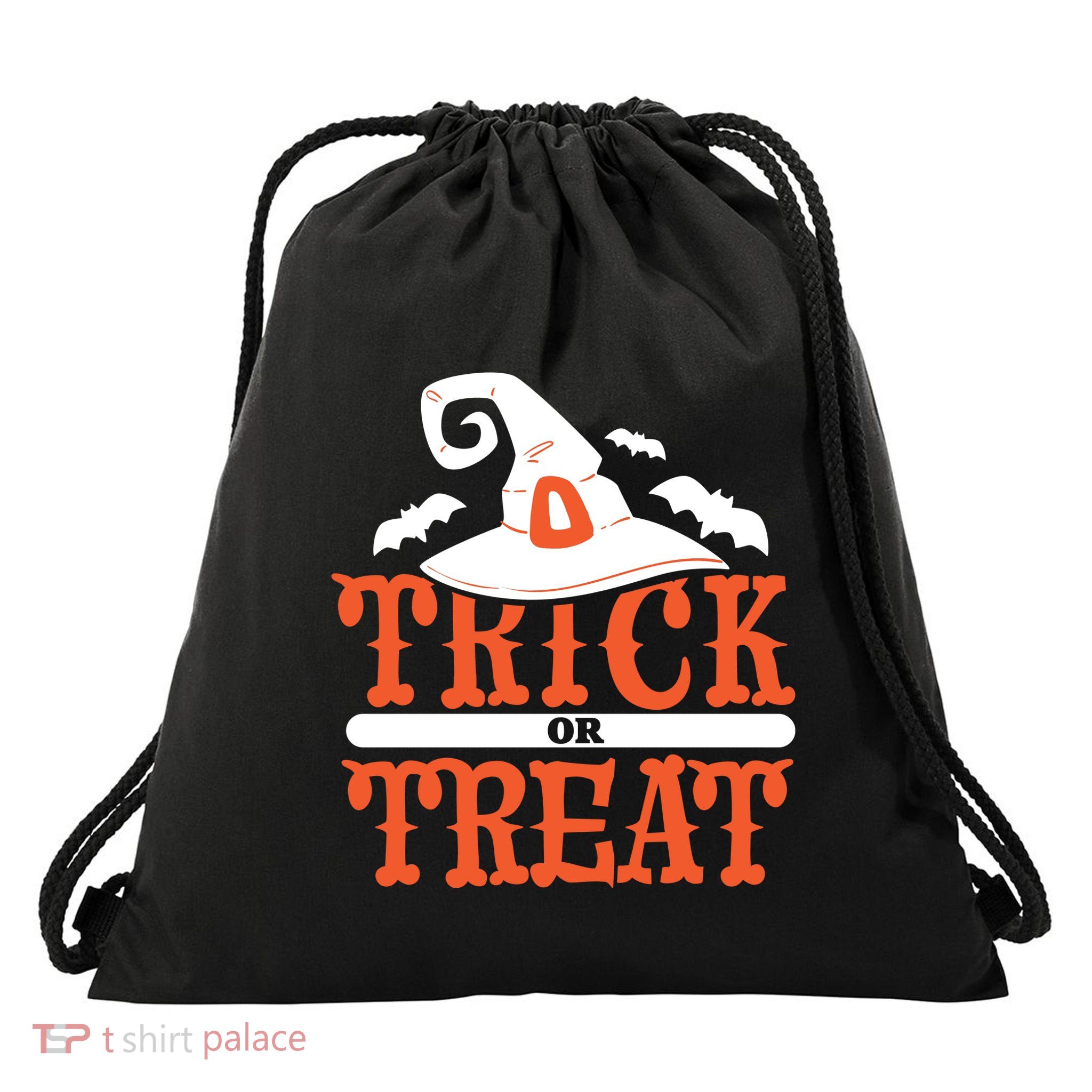 Trick Or Treat Halloween Witch Drawstring Bag