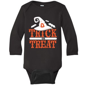 Trick Or Treat Halloween Witch Baby Long Sleeve Bodysuit