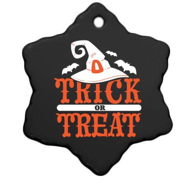 Trick Or Treat Halloween Witch Ceramic Star Ornament