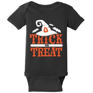 Trick Or Treat Halloween Witch Baby Bodysuit