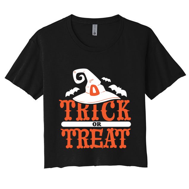 Trick Or Treat Halloween Witch Crop Top