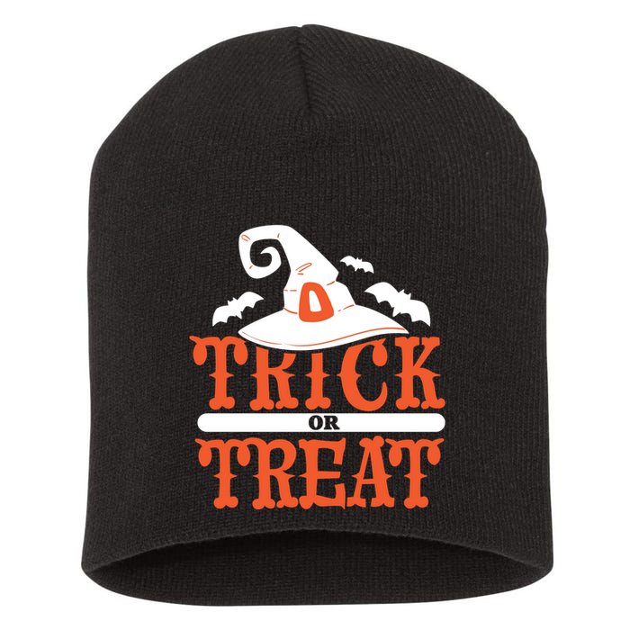 Trick Or Treat Halloween Witch Short Acrylic Beanie