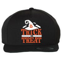 Trick Or Treat Halloween Witch Wool Snapback Cap