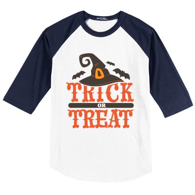 Trick Or Treat Halloween Witch Baseball Sleeve Shirt