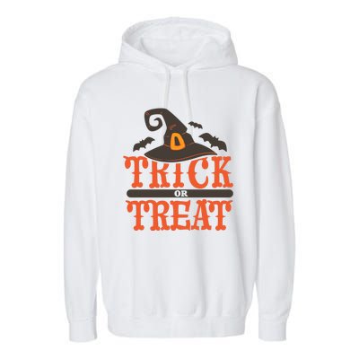 Trick Or Treat Halloween Witch Garment-Dyed Fleece Hoodie