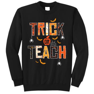 Trick Or Teach Retro Halloween Teacher Women Costume Sweatshirt