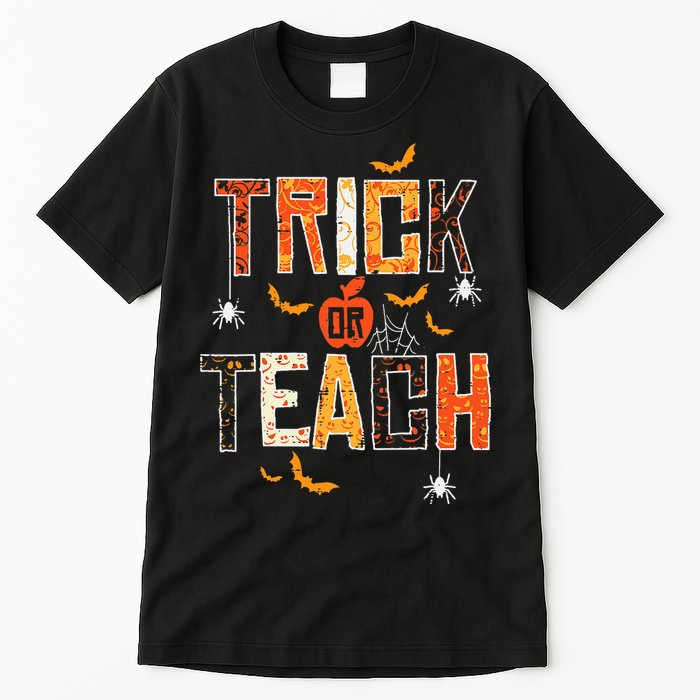 Trick Or Teach Retro Halloween Teacher Women Costume Tall T-Shirt