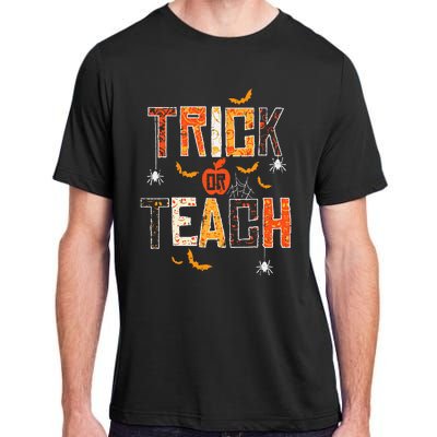 Trick Or Teach Retro Halloween Teacher Women Costume Adult ChromaSoft Performance T-Shirt