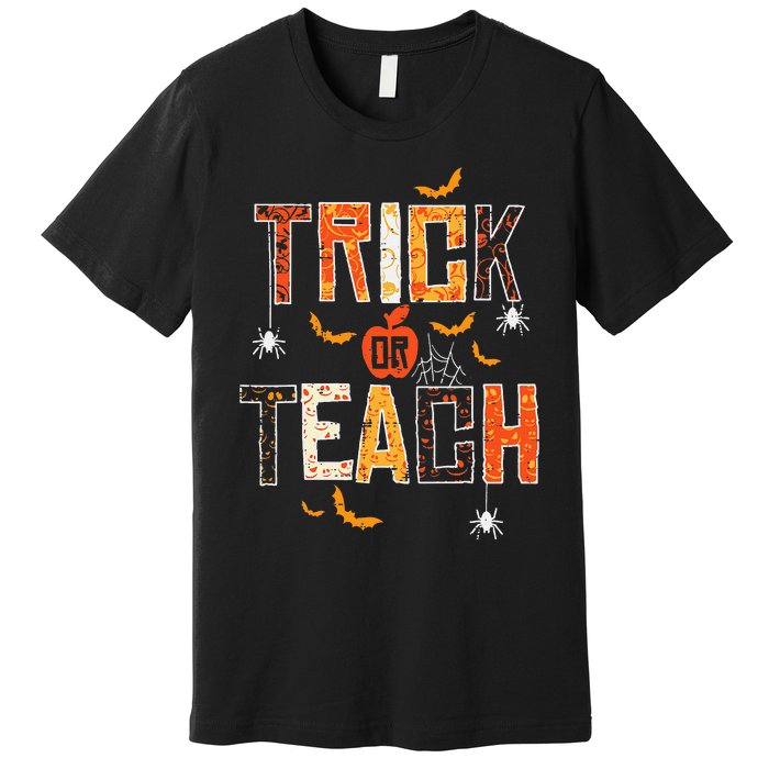 Trick Or Teach Retro Halloween Teacher Women Costume Premium T-Shirt