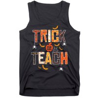 Trick Or Teach Retro Halloween Teacher Women Costume Tank Top