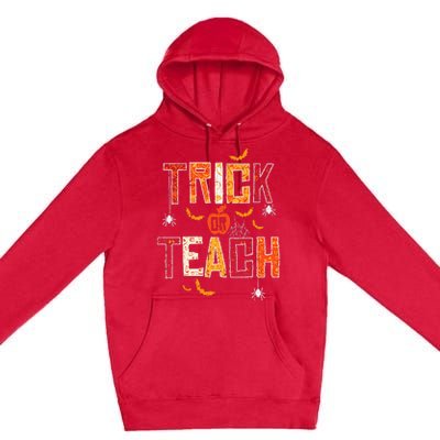 Trick Or Teach Retro Halloween Teacher Women Costume Premium Pullover Hoodie