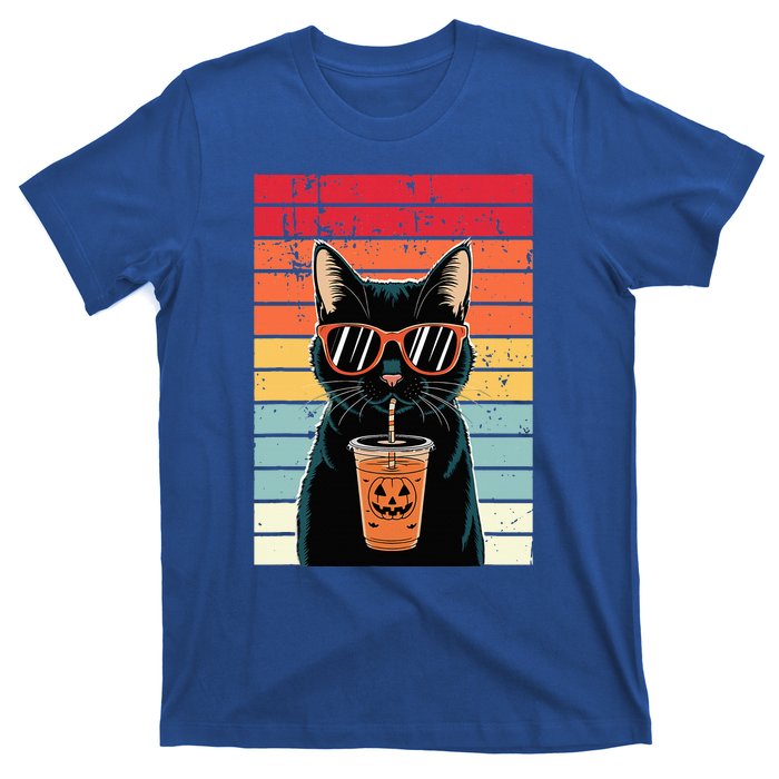 Trick Or Treat Black Cat Hipster Halloween Black Cat T-Shirt