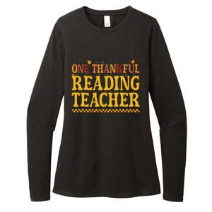 Thanksgiving One Thankful Reading Teacher Cute Gift Womens CVC Long Sleeve Shirt