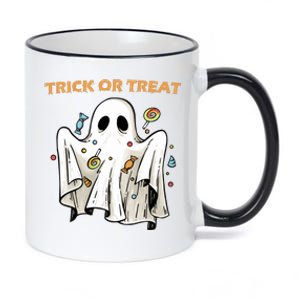 Trick Or Treat Candy Ghost Halloween 11oz Black Color Changing Mug