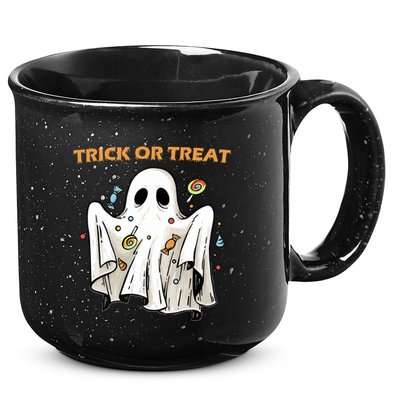 Trick Or Treat Candy Ghost Halloween 15oz Campfire Ceramic Mug