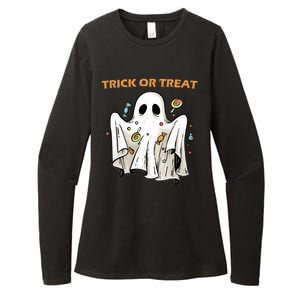 Trick Or Treat Candy Ghost Halloween Womens CVC Long Sleeve Shirt