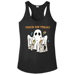 Trick Or Treat Candy Ghost Halloween Ladies PosiCharge Competitor Racerback Tank