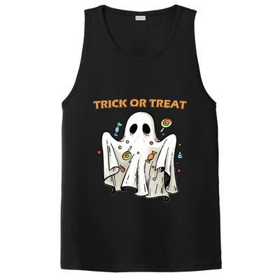 Trick Or Treat Candy Ghost Halloween PosiCharge Competitor Tank