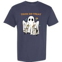 Trick Or Treat Candy Ghost Halloween Garment-Dyed Heavyweight T-Shirt